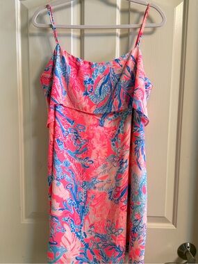 Lilly Pulitzer Lexi Light Pascha Pink Aquadesiac Ruffle Mini Dress
